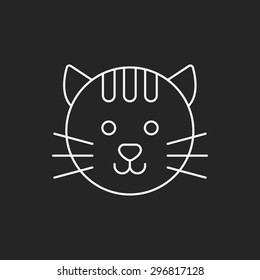 pet cat line icon