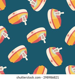 Pet cat litter box flat icon, eps10 seamless pattern background