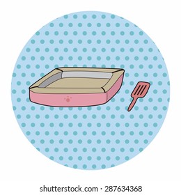 Pet cat litter box theme element vector, eps10