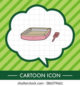 Pet cat litter box theme element vector, eps10