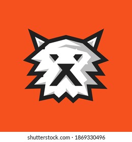 Pet cat logo design, vector graphic illustration