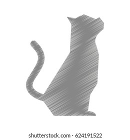 pet cat silhouette icon