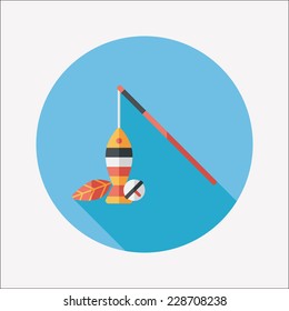 Pet cat toy flat icon with long shadow,eps10 