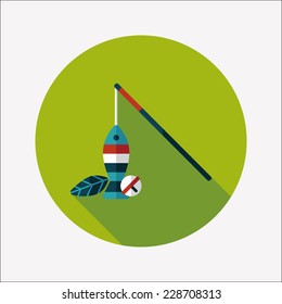 Pet cat toy flat icon with long shadow,eps10 