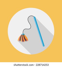Pet cat toy flat icon with long shadow,eps10 