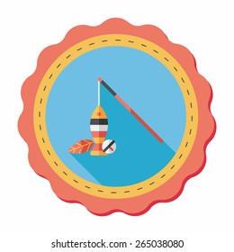 Pet cat toy flat icon with long shadow,eps10 
