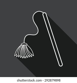 Pet cat toy flat icon with long shadow,eps10 