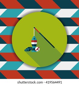 Pet cat toy flat icon with long shadow,eps10 