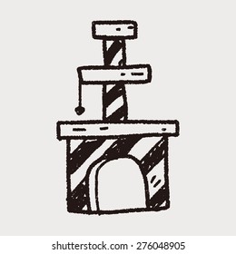 Pet cat tree doodle