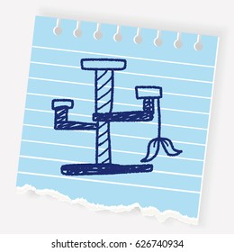 Pet cat tree doodle