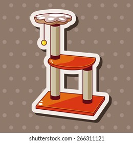 Pet cat tree theme elements vector,eps10