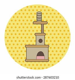 Pet cat tree theme elements vector,eps10