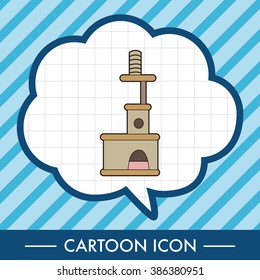 Pet cat tree theme elements vector,eps10