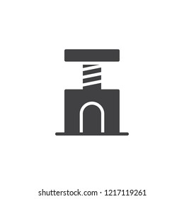 Pet cat tree vector icon. filled flat sign for mobile concept and web design. Cat house simple solid icon. Symbol, logo illustration. Pixel perfect vector graphics