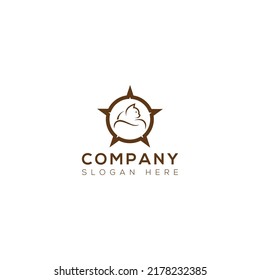 Pet Cat vector art logo design