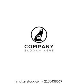 Pet Cat vector logo design