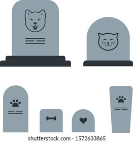 pet cemetery elements dog and cat gravestone
