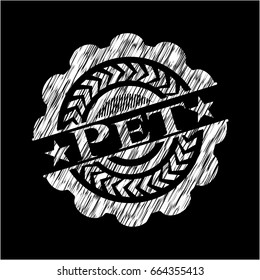 Pet chalkboard emblem