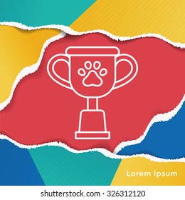 pet champion line icon