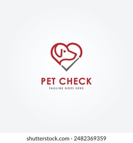 Diseño de logotipo de marca de mascotas Plantilla, amor, cuidado 