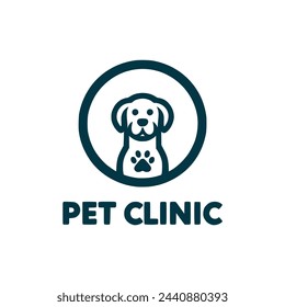 pet clinic animal logo vector illustration template design