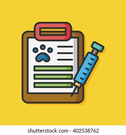 pet clinic file vector icon