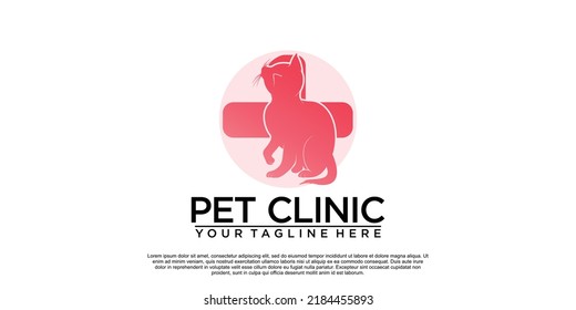 Pet clinic logo design with creative unique style Premium Vector part 2