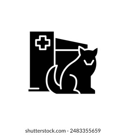 pet clinic solid icon vector design good for web or mobile app