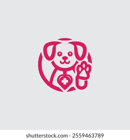 Pet clinic vector logo design
