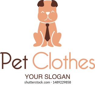 Pet Clothes Dog Logo Vector