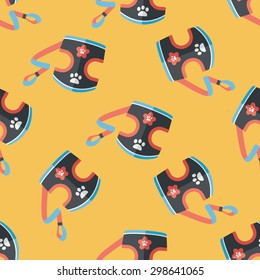 Pet Clothes flat icon, eps10 seamless pattern background
