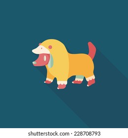 Pet Clothes flat icon with long shadow, eps10
