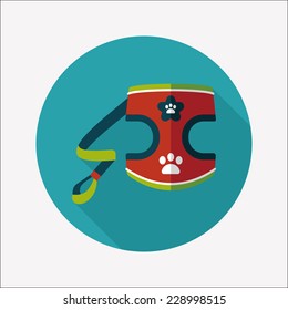 Pet Clothes flat icon with long shadow, eps10