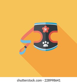 Pet Clothes flat icon with long shadow, eps10