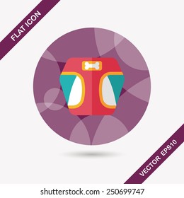 Pet Clothes flat icon with long shadow, eps10
