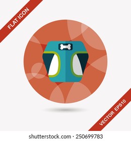 Pet Clothes flat icon with long shadow, eps10