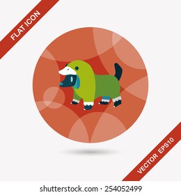 Pet Clothes flat icon with long shadow, eps10