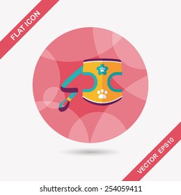 Pet Clothes flat icon with long shadow, eps10