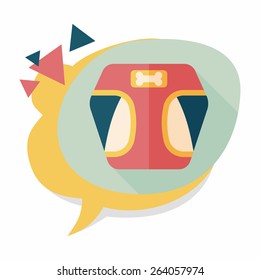 Pet Clothes flat icon with long shadow, eps10