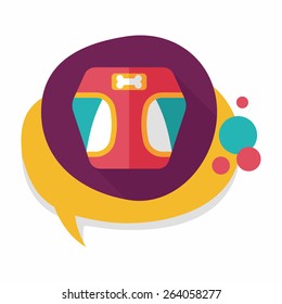 Pet Clothes flat icon with long shadow, eps10
