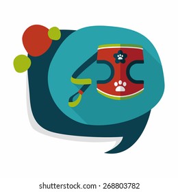 Pet Clothes flat icon with long shadow, eps10