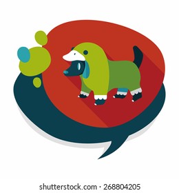 Pet Clothes flat icon with long shadow, eps10