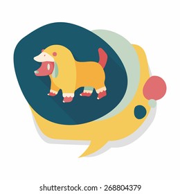 Pet Clothes flat icon with long shadow, eps10