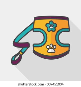 Pet Clothes flat icon with long shadow, eps10