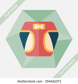 Pet Clothes flat icon with long shadow, eps10