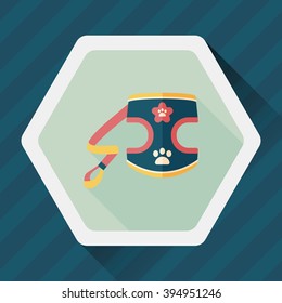 Pet Clothes flat icon with long shadow, eps10