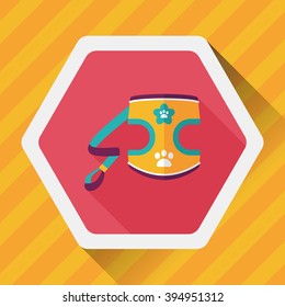 Pet Clothes flat icon with long shadow, eps10