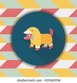Pet Clothes flat icon with long shadow, eps10