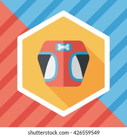 Pet Clothes flat icon with long shadow, eps10