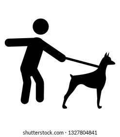 Pet coaching  vector element, pictogram.